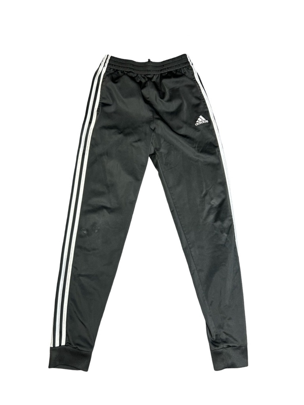 adidas Black Jogger Sweatpants with White Three-Stripes Detail